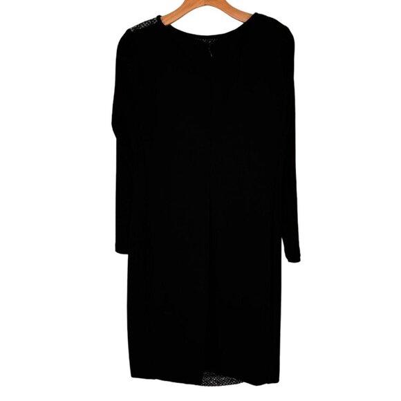 Ralph Lauren Black paneled knit Long Sleeve Sheath Dress Size 14 lined womens - Picture 11 of 12